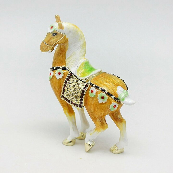 楽天市場】クリスタル合金製動物 馬 置物 風水グッズ トリンケット 