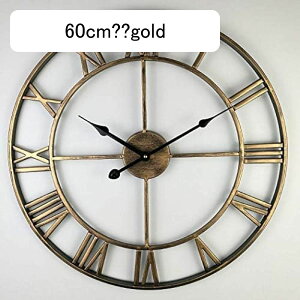 クロック 掛け時計 電波 アナログ 北ヨーロッパブリーフクリエイティブ壁掛け時計ローマ数字レトロアイアン時計アンティークKlokのホームデコレーションウォールクロック、40センチメート