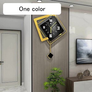 壁掛け時計 掛け時計 おしゃれ 北欧 デジタル壁時計 大きな静かな壁時計 モダンな壁掛け時計振り子付きダイヤモンド形時計 連続秒針 多機能 静かなクォーツ時計電波時計 自宅 寝室 時計 部