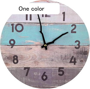 掛け時計 アンティーク調 壁掛け時計 木目文字盤 レトロ 枝型指針 カラフル 木製 静音 壁掛け 時計 フレームなし 連続秒針 ウォールクロック かわいい 非電波 12インチ インテリア時計