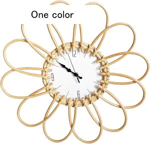 北欧 ミニマリストラタン掛け時計 壁掛けラタンクロック非カチカチ壁時計 リビングルーム寝室の家の装飾 新築祝いギフト 雑貨 無騒音 部屋装飾 プレゼント 置き時計 アナログ シンプルで