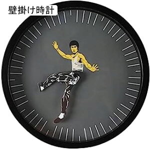 壁掛け時計 掛け時計 おしゃれ デジタル モダン 静音 シンプル 大きい 25 25 4cm 中国のカンフー ブルース?リーの肖像画 大型 静音 インテリア 見やすい バッテリーなし お洒落 新築祝い