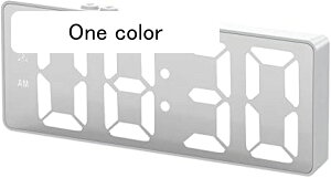目覚まし時計、LEDデジタル 時計 アラームクロック、デジタル目覚まし時計、LEDミラー電子時計、目覚まし時計 置き時計 木目 おしゃれ、キッチン寝室のリビングルームオフィス用のモダン