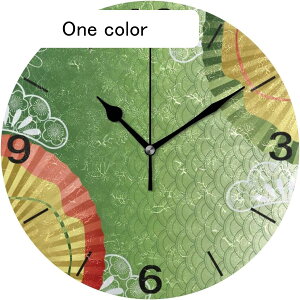 掛け時計 置き時計 壁掛け時計 時計 壁掛け 連続秒針 リビング 部屋飾り ギフト プレゼント 贈り物 おしゃれ 部屋装飾 北欧 (うちわ 和風)