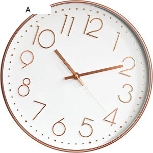 掛け時計 静音 連続秒針 おしゃれ 壁掛け 時計 見やすい 立体文字 壁掛け時計 北欧 非電波 直径30cm (ローズゴールド) 雑貨 無騒音 部屋装飾 プレゼント 置き時計 アナログ シンプルでおし