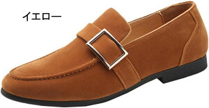 ビジネス カジュアル コインローファーシューズ メンズ スエード調 メンズシューズ カジュアルシューズ 革靴 スウェード 通気性 ビジネスシューズ 紳士靴 プレーントゥ 紐なし モカシン 通