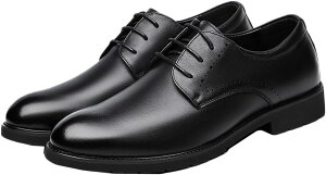 走れる ビジネスシューズ メンズ 外羽根 プレーントゥ 紳士靴 革靴 大きいサイズ ドレスシューズ 本革調 歩きやすい レースアップシューズ フォーマル 結婚式 冠婚葬祭 軽量 防滑 防菌 通気