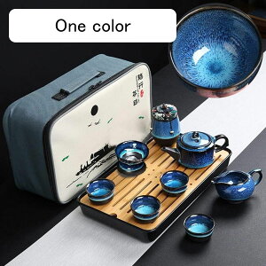 急須 湯呑み セット ティーポット 茶器揃 陶磁茶具セット 茶器 茶皿 茶器乾燥ティートレー 茶こし付き 旅行 お出かけ用 収納バッグ付き 和風急須