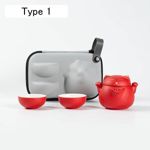 茶器セット 猫の形 急須 湯呑み 茶托 磁器茶具 ティーポット カップ 茶こし付 茶碗 茶器揃 おしゃれ 贈り物 茶碗2杯 携帯用茶具