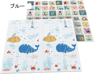 ベビープレイマット 折り畳み式 可愛い 両面パターン フロアマット XPE 衝撃緩和 転倒防止 ルームマット 滑り止め 防水 赤ちゃん 出産祝い 自宅&外遊び リバーシブル 防汚防寒 弾力性 180*