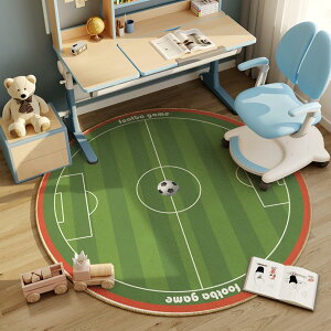 カーペット 円形 大判 プレイマット キッズラグ 遊びマット サッカー柄 オシャレ 直径200cm 掃除易い 吸水 遮音 ギフト 洗えるラグ 床暖房 ふわふわ 床保護 リビング ベッドルーム 屋内 新