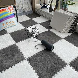 起毛ジョイントマット 10枚セット カーペット プレイマット 厚手 起毛タイプ ふかふか 床暖房対応 防音 防ダニ 滑り止め お手入れ簡単 子供部屋 赤ちゃん カットok 設置簡単 ふち付き 30*3