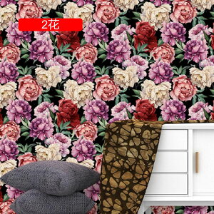 壁紙 のり付き おしゃれ クロス 紙 内装 撮影 補修 クロス 店舗 内装 リビング トイレ 玄関 模様替え リフォーム 撮影用 ウォールペーパー花柄 11花 ヨーロピアン 水彩 紫 パープル 防カビ