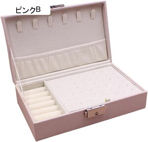 ジュエリーボックス アクセサリーケース ジュエリー収納 宝石箱 大容量 鍵付き 携帯用 おしゃれ コンパクト 持ち運び 小物入れ ピアス ネックレス リング 指輪置き 女の子 女性用 ピンク