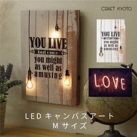 【東洋ケース公式ショップ】LED キャンバスアート Mサイズ ファブリックパネル キャンバスパネル 写真 壁掛け アート 高さ30cm 幅20cm サイズ 光 ライト アート キャンバス パネル ウォールアート スイッチ点灯 風景 LOVE ランプ オシャレ リビング 寝室 廊下 壁 玄関