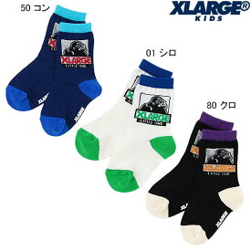 エクストララージ キッズXLARGE KIDSボックスOGゴリラクルーソックス日本製13-21cm/2022秋冬9424401