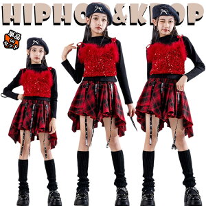 �L���L�� �X�p���R�[�� �ԐF ���F �`�F�b�N �L�b�Y �_���X�ߑ� �Z�b�g�A�b�v jazz �`�A �`�A�K�[�� ���̎q 3�_�Z�b�g �� ���� �g�b�v�X �^���N�g�b�v �X�J�[�g ���J�o�[ �؍�K-POP HIPHOP �q�b�v�z