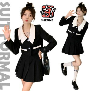 韓国 制服 上下セット なんちゃって制服 セット 卒業式 スーツ 女の子 2点セット セットアップ フォーマル レディース ブレザー プリーツスカート オシャレ 小学生 子供スーツ 高校生 洋風
