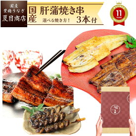 うなぎ 国産 ギフト プレゼント 豊橋産 大サイズ + 肝蒲焼き串×3本選べる 焼き方 紅白 (蒲焼 白焼) ×各1尾 蒲焼2尾 蒲焼3尾送料無料 愛知県産 専門店 ハロウィン お歳暮 誕生日 食べ物 真空パック 贈り物 喜ばれる 内祝