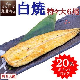 ＼8/15まで！P20%で実質19,434円／ うなぎ白焼 特々大211-249g×6尾 約12人前 岩塩付 送料無料 国産 愛知県産 専門店 お中元 敬老の日 暑中御見舞 残暑御見舞 誕生日 プレゼント 食べ物 真空パック 贈り物 内祝い ギフト
