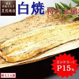 【11/11(火)9:59まで！エントリーでP15％→実質6,178円】うなぎ白焼き 特大181-210g×2尾 約3.5人前 岩塩付 送料無料 国産 愛知県産 専門店 お歳暮 誕生日 プレゼント 食べ物 真空パック 贈り物 内祝い ギフト