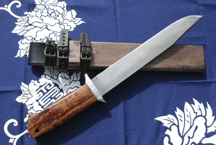 楽天市場】【豊国作】土佐鍛カスタム剣鉈235 ダマスカス15層青2鋼 桜巻 
