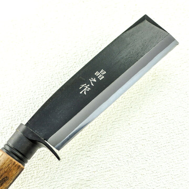 楽天市場 予約商品 Be Palコラボ 黒ツバ輪 鉈 なた 曲がり焚き火鉈 150mm 5寸 薪割り 青紙二号鋼 和鋼 両刃 キャンプ アウトドア ブッシュクラフト 国産 土佐打和式刃物 豊国鍛工場
