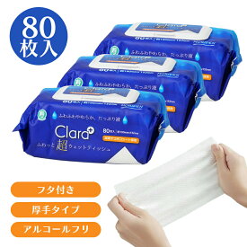 蓋付き厚手 大判 ウェットティッシュ ノンアルコール 80枚入り詰め替え ケース 不要 シンプル 肌にやさしい おしゃれ 出産祝い ギフト 男の子 女の子 ウエッティ 内祝い お返し つめかえ　保育園 幼稚園 病院 施設 記念 おしぼり ウェットシート