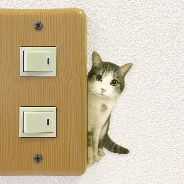 ウォールステッカー 猫のシール 気ままな猫が愛らしい 猫 カラーウォールステッカー CAT LIFE Color ネコ こんにちは 右 カラー Wall ねこステッカー グッズ 雑貨 インテリア Story セール特別価格 壁 WEB限定 シール かわいい ステッカー ウォールストーリー