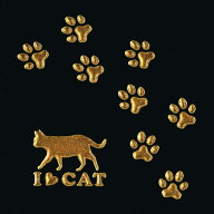 猫 蒔絵シール【Love cat ラブキャット（足跡） 金 30mm】 ねこ ネコ シール 動物 ケータイ スマホ カバ…
