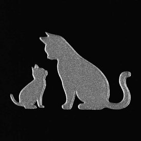猫 蒔絵シール【Love cat キャットE 銀 30mm】 ねこ ネコ ケータイ スマホ iPhone デコ ステッカー かわいい　ワンポイント iQOS アイコス