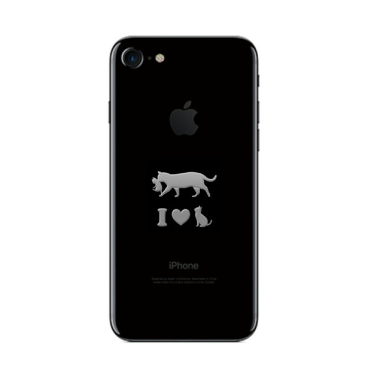 楽天市場】猫 蒔絵シール【Love cat キャット（連行） 銀 30mm】 ねこ ネコ シール 動物 ケータイ スマホ カバー デコ iPhone  ステッカー かわいい ワンポイント シルエット iQOS アイコス : TOYO LABO Shop