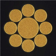 家紋 ステッカー 蒔絵シール「九曜星/GD」金 戦国武将 細川忠興 片倉小十郎 ケータイ スマホ iPhone デコ…