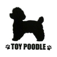犬 蒔絵シール 【Love dog トイプードル（横向き）黒 30mm】 犬 雑貨 グッズ ドッグ ケータイ スマホ iPh…