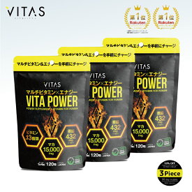 VITAS マルチビタミン サプリ 360粒 90日分 3袋 ビタミン マカ 亜鉛 ナイアシン ビオチン パントテン酸 サプリメント 13種類 バランス 配合 栄養補助食品 男性 筋トレ ボディメイク 健康 食生活 活力 サポート