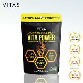 VITAS マルチビタミン サプリ 120粒 30日分 ビタミンC マカ 亜鉛 サプリメント 13種類 バランス 配合 栄養補助食品 VITAPOWER ビタパワー 男性 筋トレ ボディメイク 健康 食生活 活力 サポート