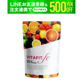 VITAS（バイタス） VITA FIT.fe ビタフィット 鉄 葉酸 鉄分 ブドウ種子エキス 女性の為のマルチビタミン サプリ 120粒 1日4粒 30日分 12種類の栄養機能食品 日本製