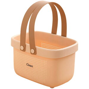 お風呂バスケット カゴ かご 小物入れ 収納 ボックス ケース 持ち手付き 持ち運び 穴あき 水切り 通気性 大容量 浴室 洗面所