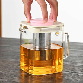 直火 ガラス急須 ティーポット 洗いやすい ml 麦茶 フルーツティー 透明 シンプル 送料無料 工芸茶 大容量 紅茶ポット 耐冷 ガラスポット ハーフティー 耐熱ガラス ステンレス鋼 花茶 プレゼント 健康茶器 茶こし付き