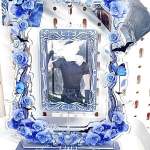 推し活 ブルー アイドル グッズ 雑貨 キャラクター アクリル ケース ブロマイドトレカ アルバム アニメ 写真 フォトフレームスタンド 推し 推し活シリーズ フォトスタンド ケーススタンド