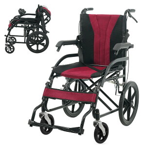 【即納】車椅子 軽量 介助用 自立できる コンパクト 折りたたみ 折り畳み 車いす 介助用 四輪 介助ブレーキ付き キャスター付き 介護用品 自立式 軽量車椅子 新品 おしゃれ 介護 福祉用具 車