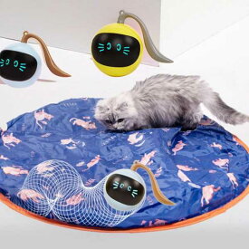 猫用 自動回転玩具 回転式おもちゃ ターンテーブル付き 楽しいおもちゃ 可動式 ローリングボール おもちゃ 猫用品