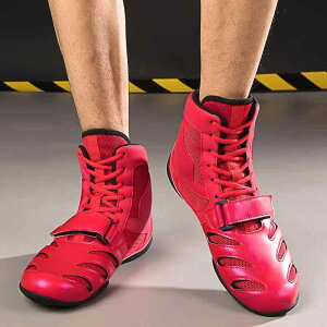 スニーカー 子供 ボクシングシューズ 男性 女性 ブーツ シューズ ハイカット 格闘 レスリング スポーツ フィットネス トレーニング グリップ