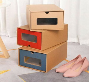 35X25X14cm 整理箱 おしゃれ 人気 滑り止めシール付き 積み重ね 収納ケース 重ねる ハイヒール スリーバー スニーカー カンバス 引き出し 収納ケース 紙製 段ボール 収納ボックス 引き出し 靴箱