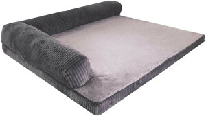 高反 取り外し可能 滑り止め 破れない 耐噛み素材 90*70*20 防寒 姿勢矯正 四季適用 夏 丈夫 フワフワ 超大型犬 大型犬 洗える ペットソファー 猫ベッド ペットベッド ベッド グレー 犬