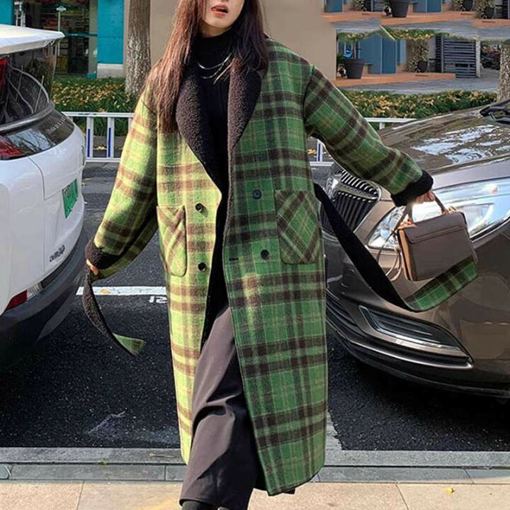 楽天市場】グリーン チェック柄 オシャレ お出かけ オフィス 