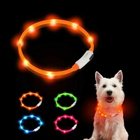 夜道 ミディアム 小型犬 発光 事故防止 スモール 安全発光首輪 蛍光 SB充電式 ドッグ 夜間散歩 LED 犬猫用光る首輪 安全首輪 ペット 安全視認性抜群 ライト 大型犬 ラージ 中型犬