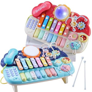 クリスマス おしゃべり電話 子ども 幼児 ピアノ プレゼント 音楽おもちゃ 6歳以上の子供のおもちゃ アクティビティテーブルのおもちゃ 誕生日 楽器玩具 ドラムおもちゃ 木琴 多機能 子供 知