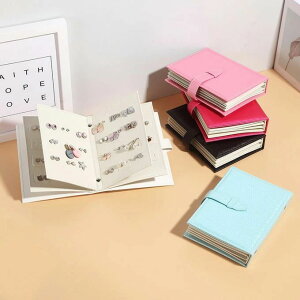 【超特価】可愛い モチーフ ブック形 ジュエリーボックス 携帯用 本 持ち運び ピアス収納ボックス 手帳型 ジュエリーポーチ アクセサリー コンパクト ピアスケース アクセサリートレイ シ
