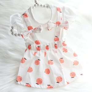 犬 服 夏用 薄手 ドレス 中型犬 柴犬 小型犬 柴犬 小型犬 夏のフルーツドレス ペット 服 超かわいい